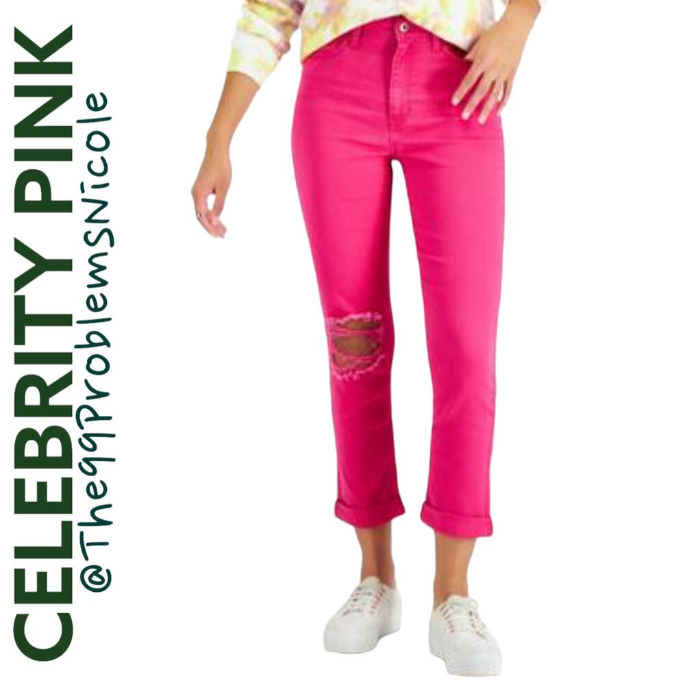 Celebrity Pink Distressed Slim Fit Jeans